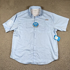 Columbia Shirt Men's XL Blue PFG Omniwick Button Down Fishing Camping New